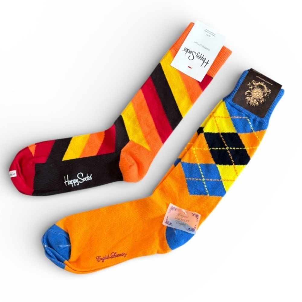 NWT Colorful Socks. Striped. Argyle.  Bundle and Save SKU 5